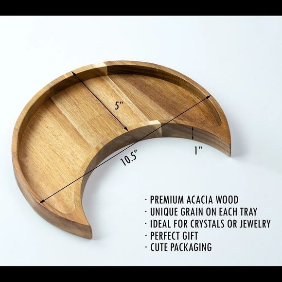 Chrystal Holder Moon Tray - Crystal Display and -Jewelry Tray  boho home decor - Picture 3 of 6